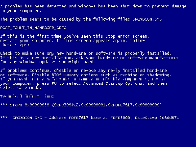 blue screen